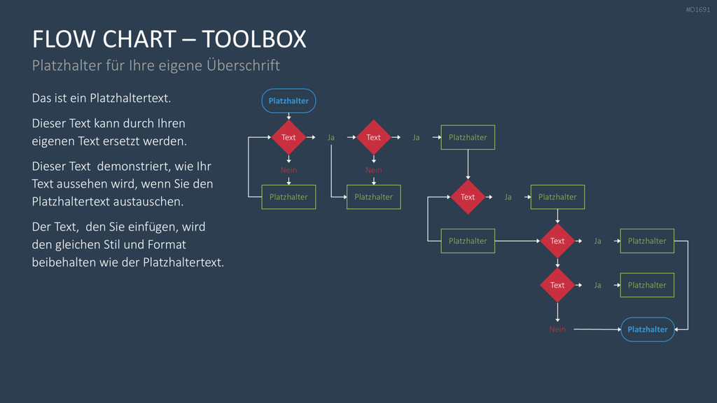 Flussdiagramme-Toolbox PowerPoint-Vorlage