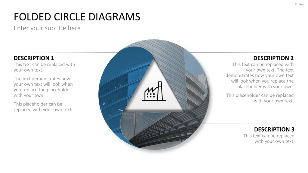Ringdiagramme - gefaltet PowerPoint-Vorlage