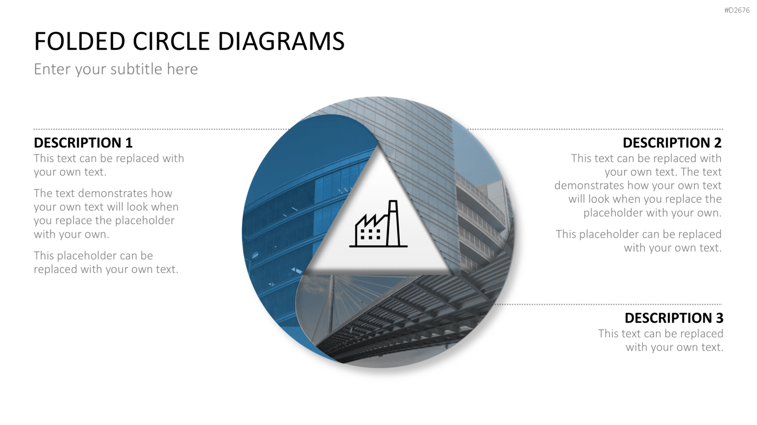 Ringdiagramme - gefaltet PowerPoint-Vorlage