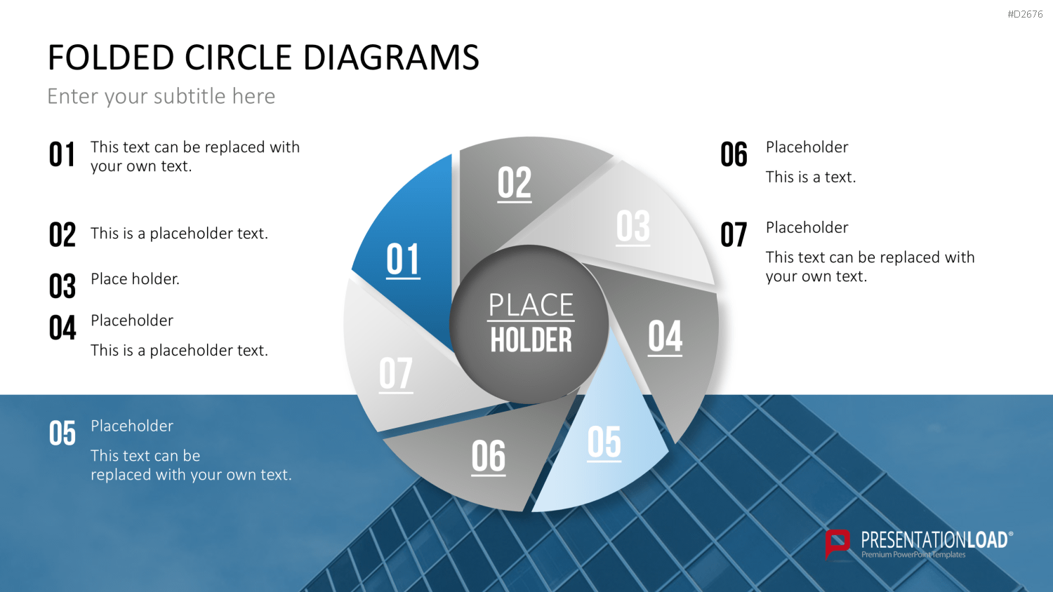 Ringdiagramme - gefaltet PowerPoint-Vorlage