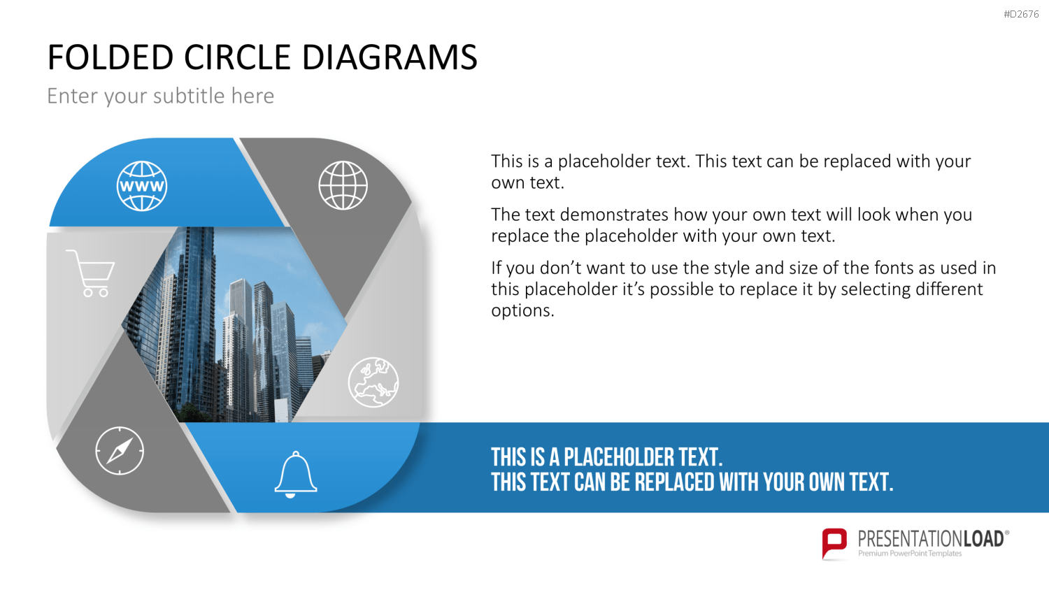 Ringdiagramme - gefaltet PowerPoint-Vorlage