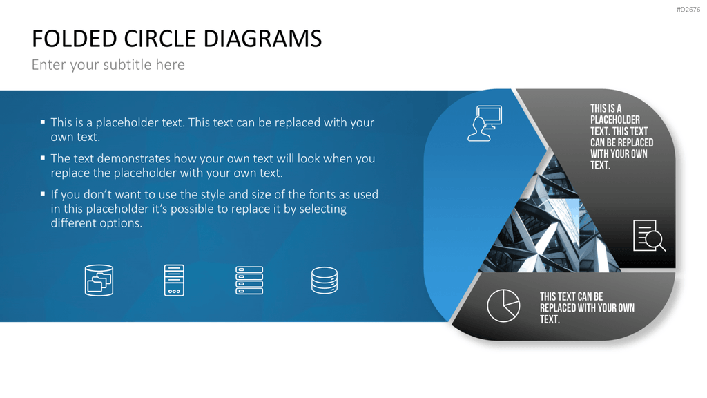 Ringdiagramme - gefaltet PowerPoint-Vorlage
