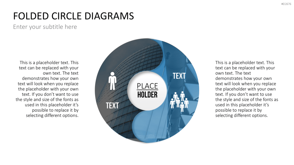 Ringdiagramme - gefaltet PowerPoint-Vorlage