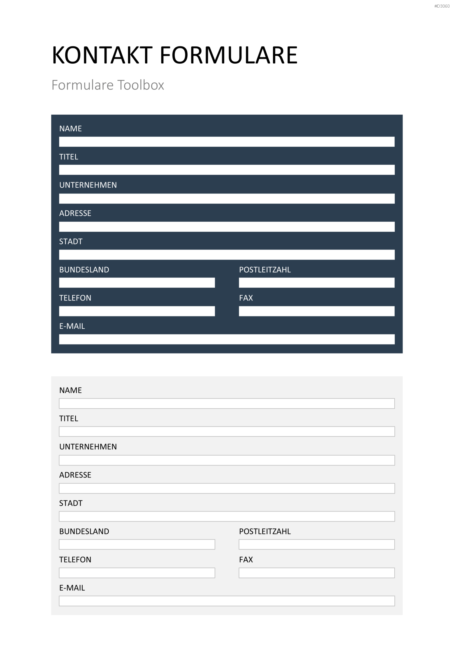 Formulare-Toolbox PowerPoint-Vorlage