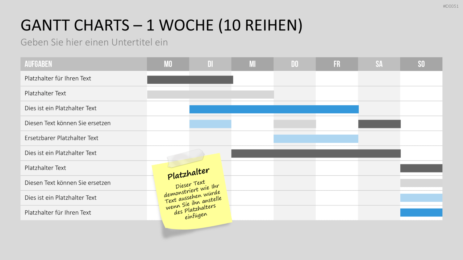 Gantt-Diagramme PowerPoint-Vorlage