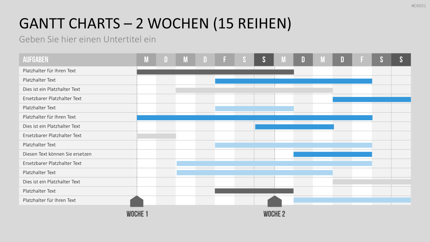 Gantt-Diagramme PowerPoint-Vorlage