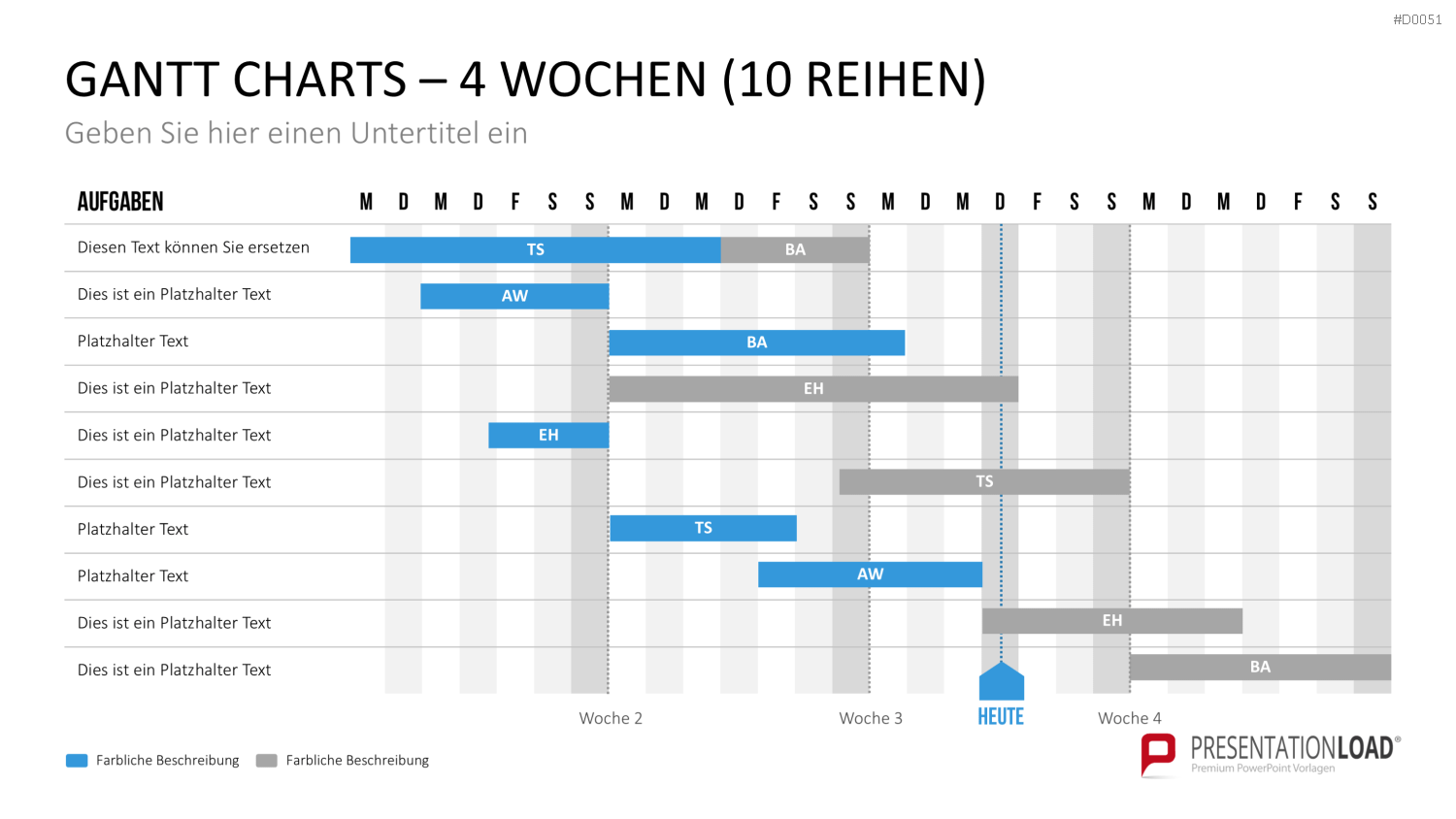 Gantt-Diagramme PowerPoint-Vorlage