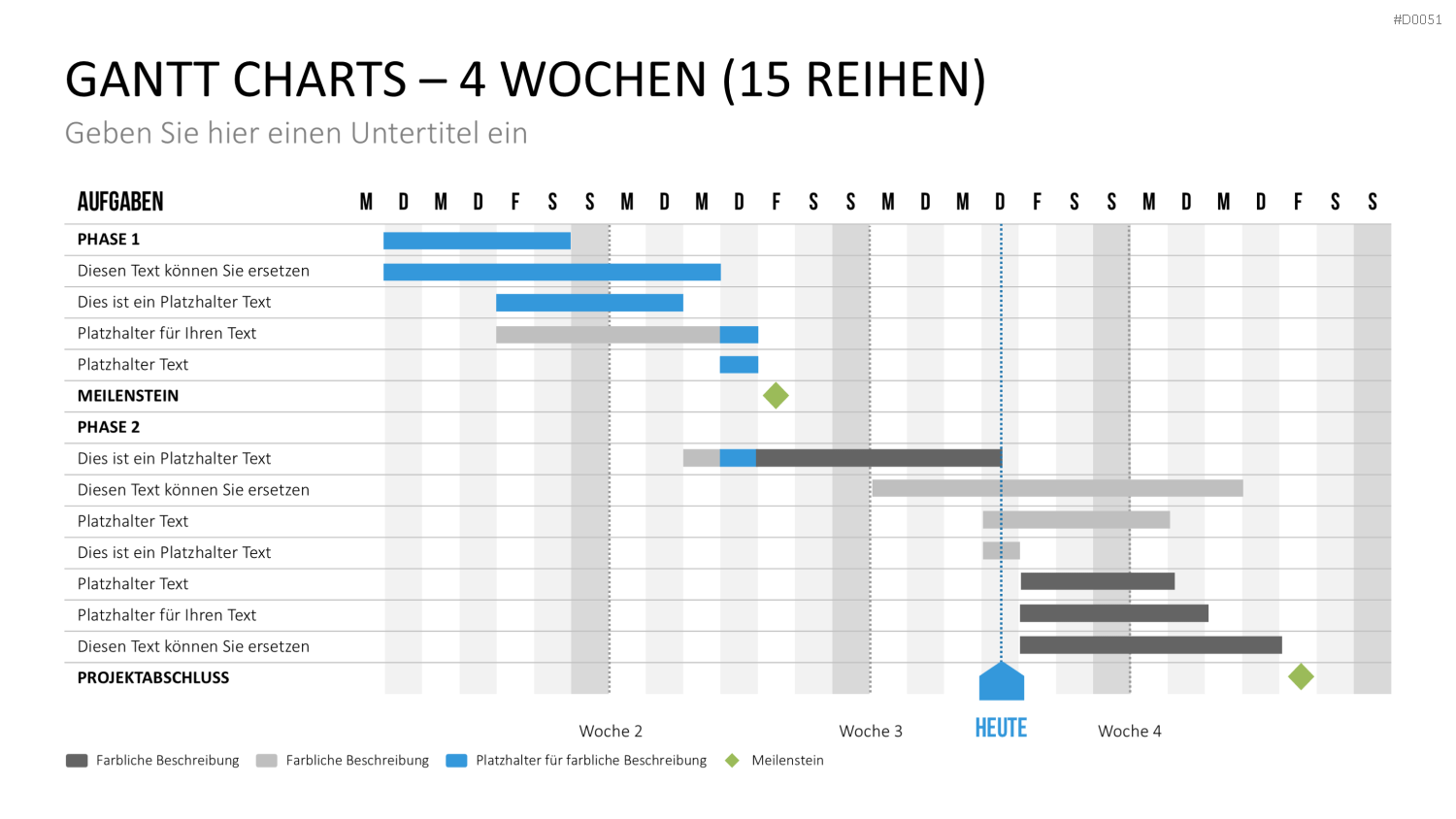 Gantt-Diagramme PowerPoint-Vorlage