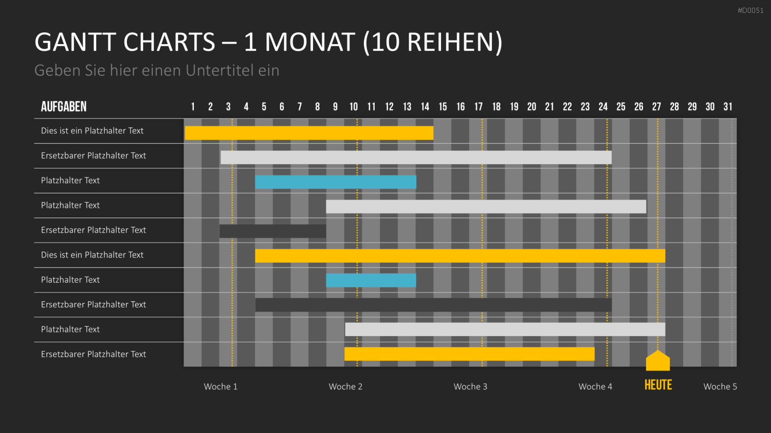 Gantt-Diagramme PowerPoint-Vorlage