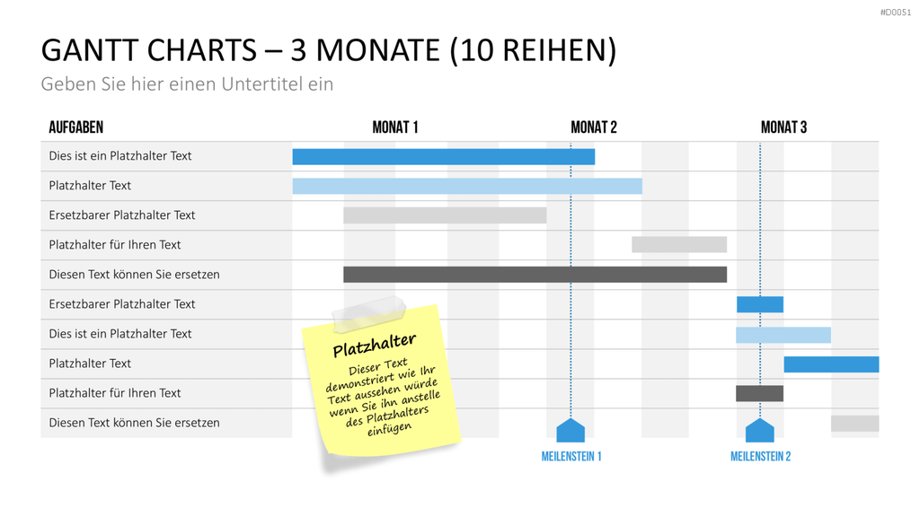 Gantt-Diagramme PowerPoint-Vorlage