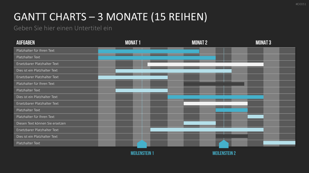 Gantt-Diagramme PowerPoint-Vorlage