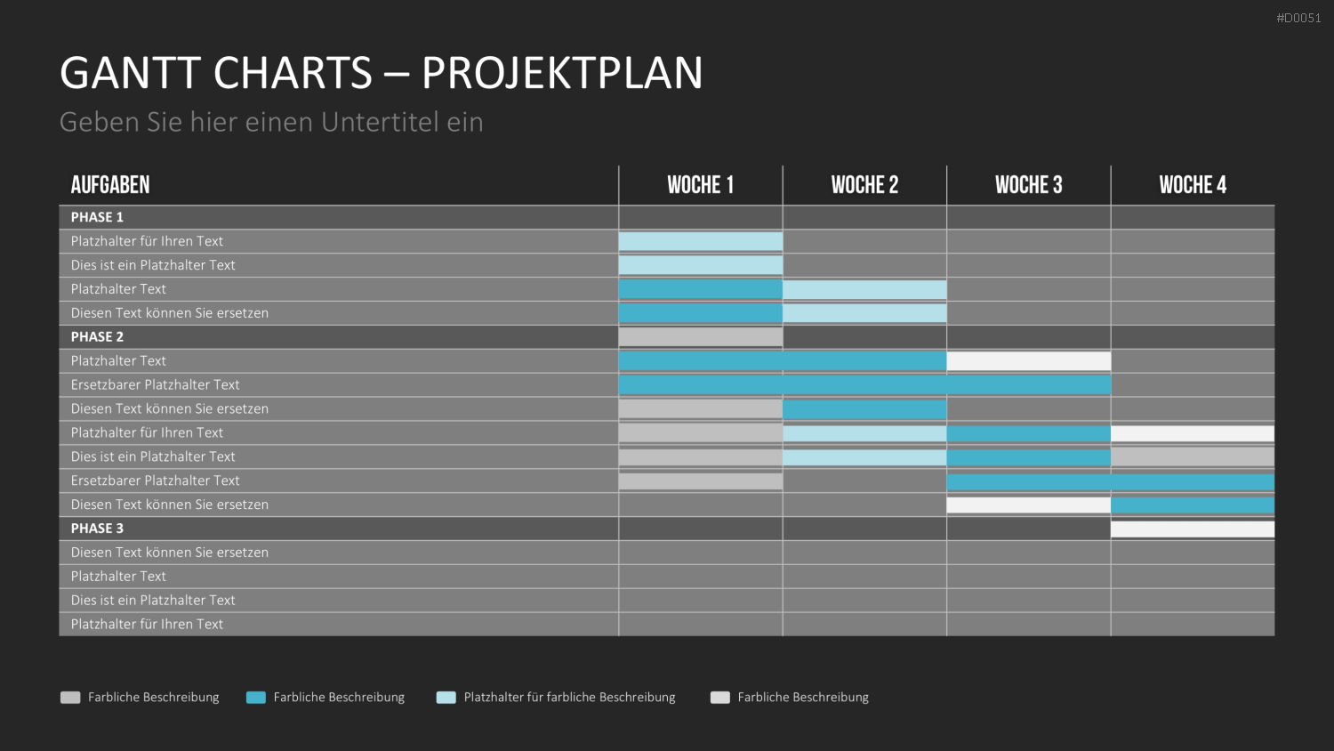 Gantt-Diagramme PowerPoint-Vorlage