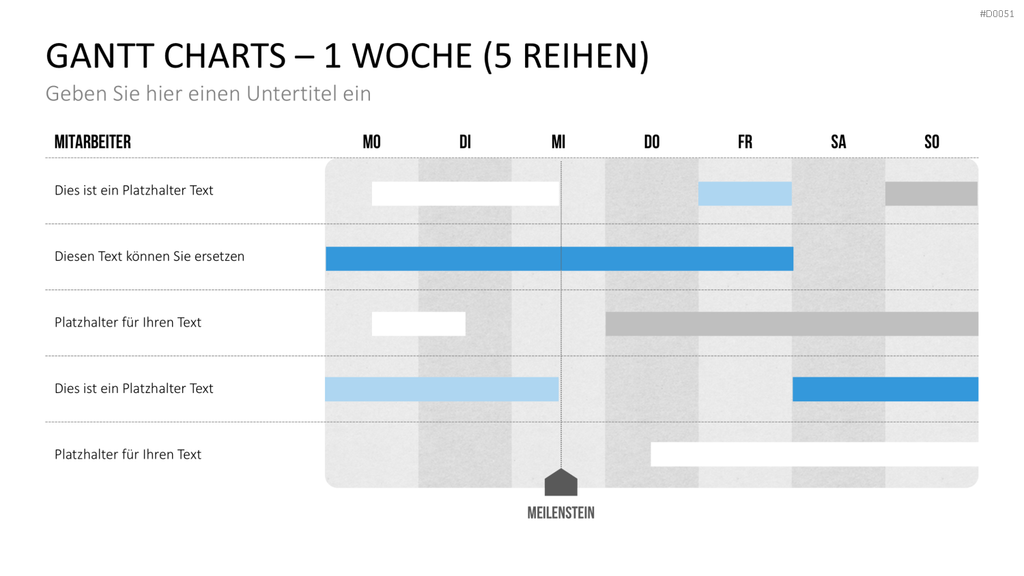 Gantt-Diagramme PowerPoint-Vorlage