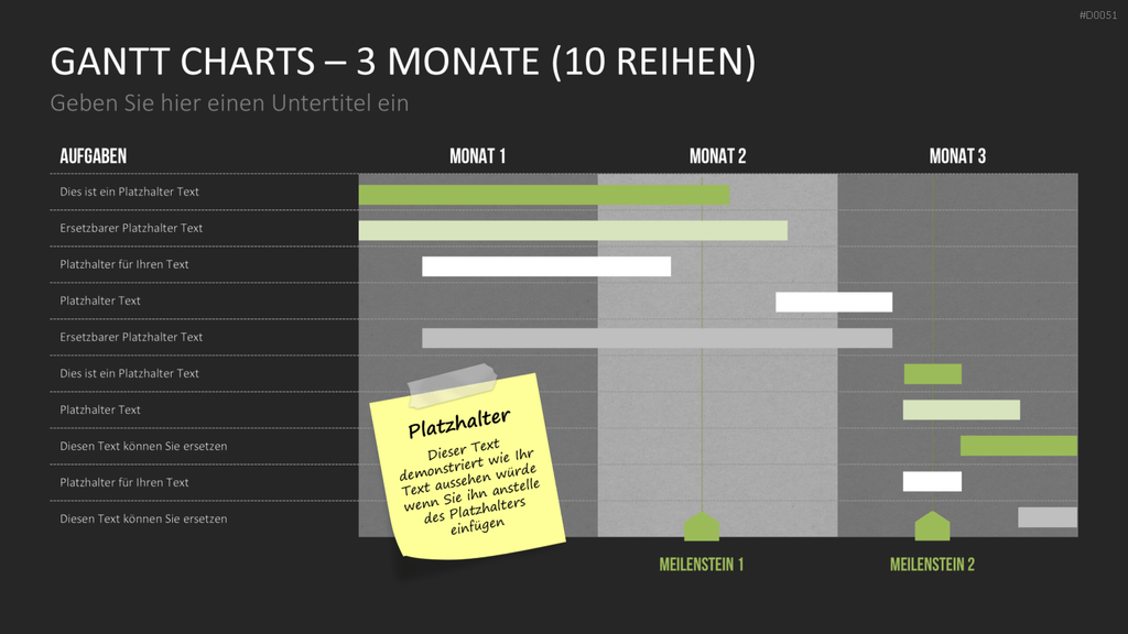 Gantt-Diagramme PowerPoint-Vorlage