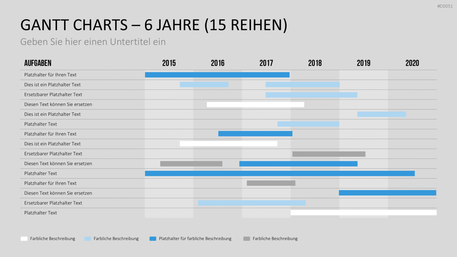 Gantt-Diagramme PowerPoint-Vorlage