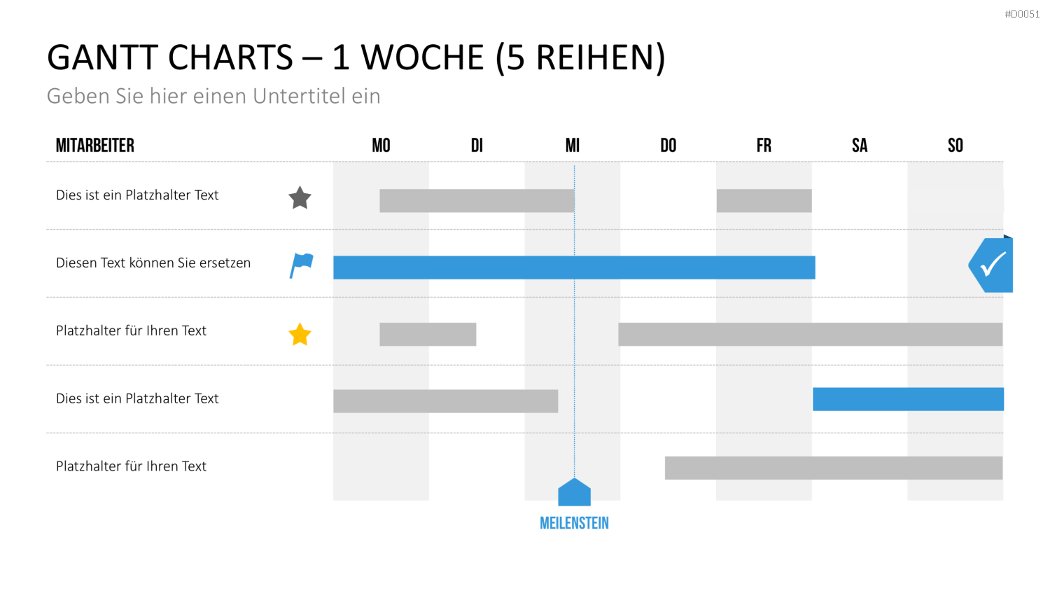 Gantt-Diagramme PowerPoint-Vorlage