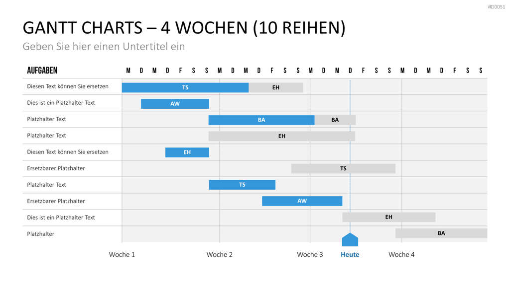 Gantt-Diagramme PowerPoint-Vorlage