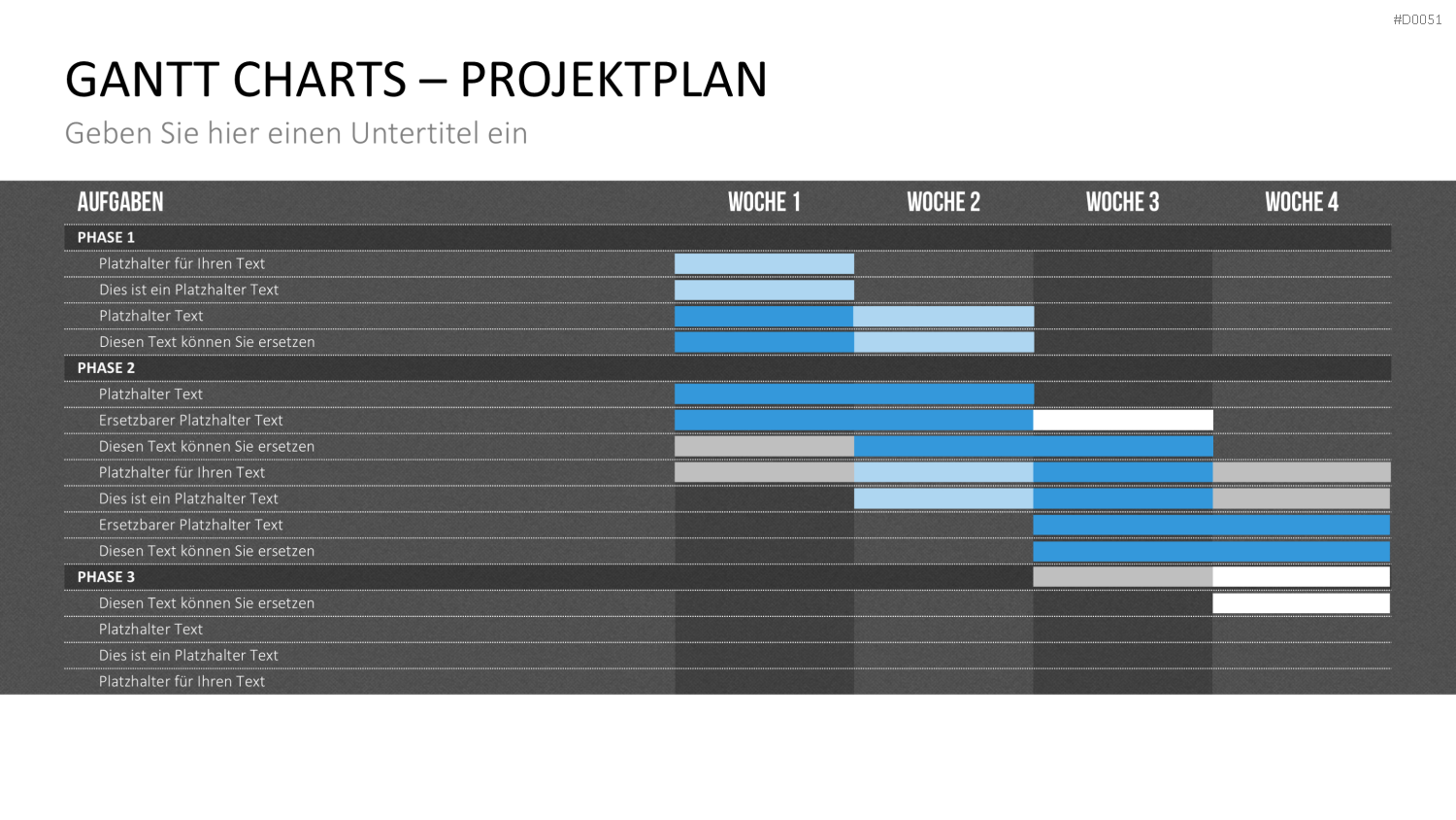 Gantt-Diagramme PowerPoint-Vorlage