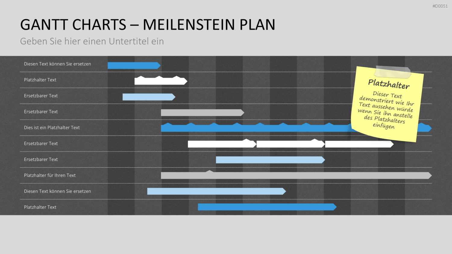 Gantt-Diagramme PowerPoint-Vorlage