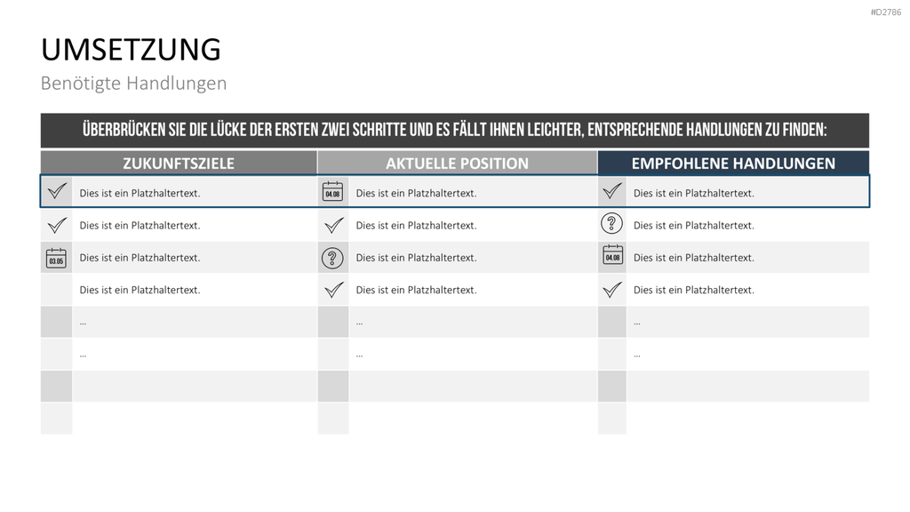 Gap-Analyse PowerPoint-Vorlage