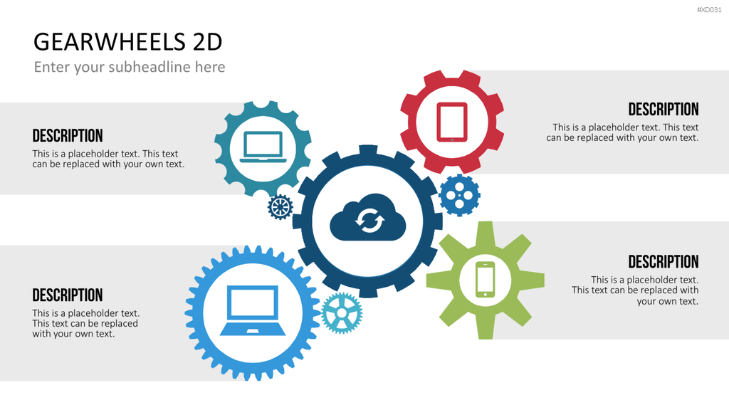 Zahnrad-Bundle PowerPoint-Vorlage