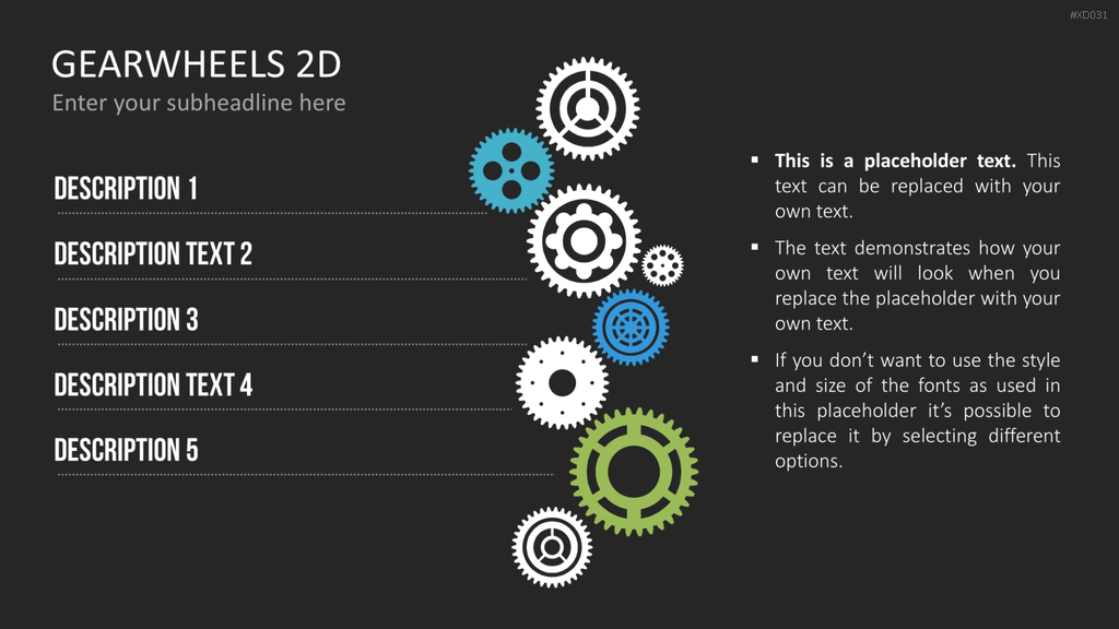 Zahnrad-Bundle PowerPoint-Vorlage