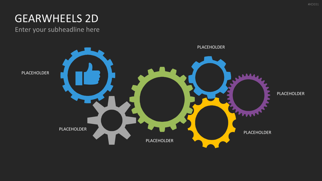 Zahnrad-Bundle PowerPoint-Vorlage