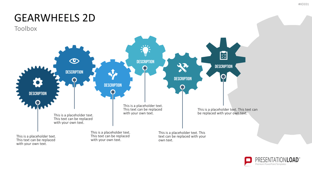 Zahnrad-Bundle PowerPoint-Vorlage