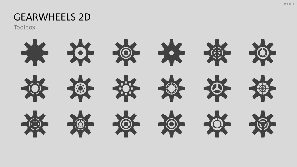 Zahnrad-Bundle PowerPoint-Vorlage