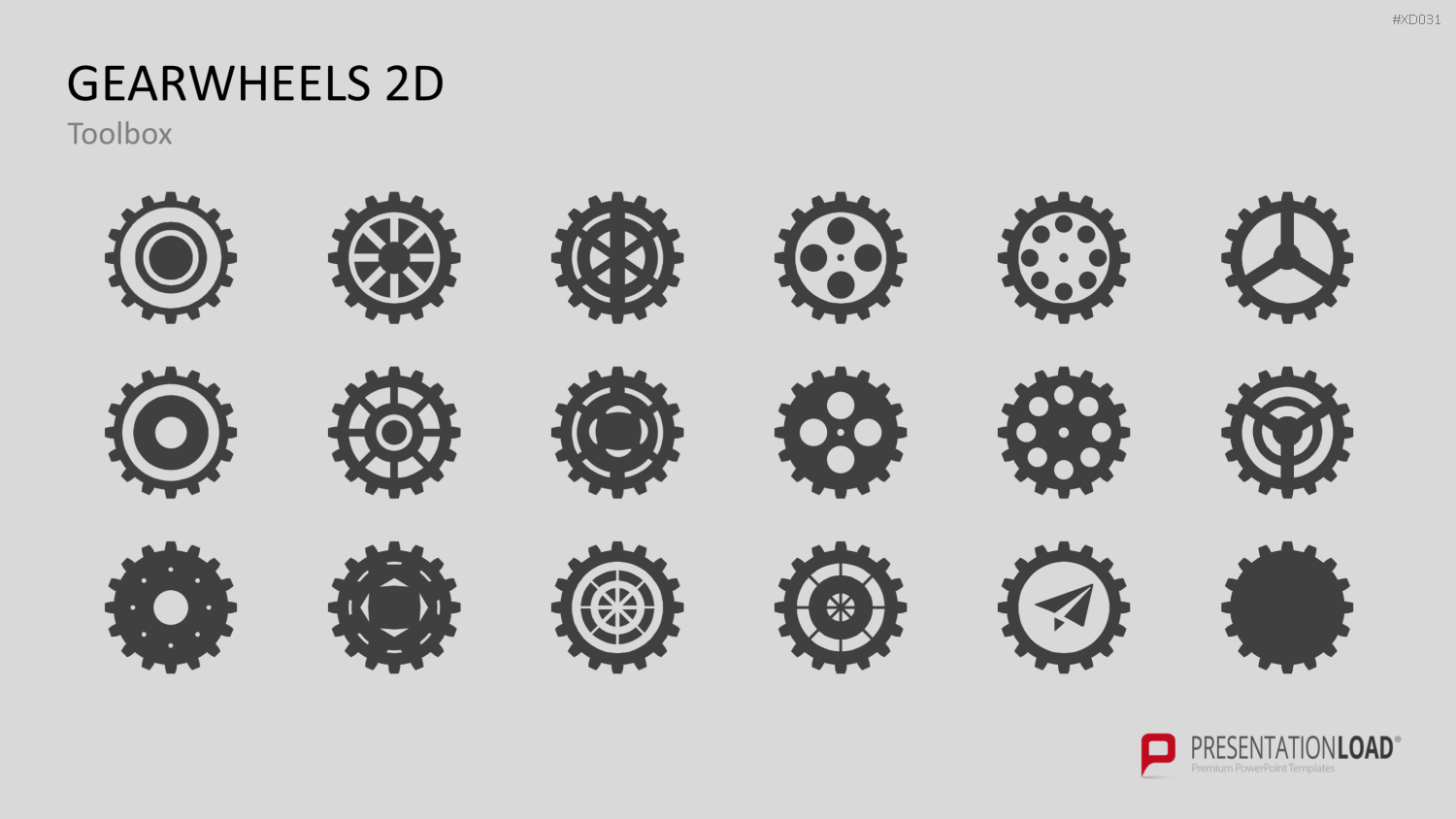 Zahnrad-Bundle PowerPoint-Vorlage