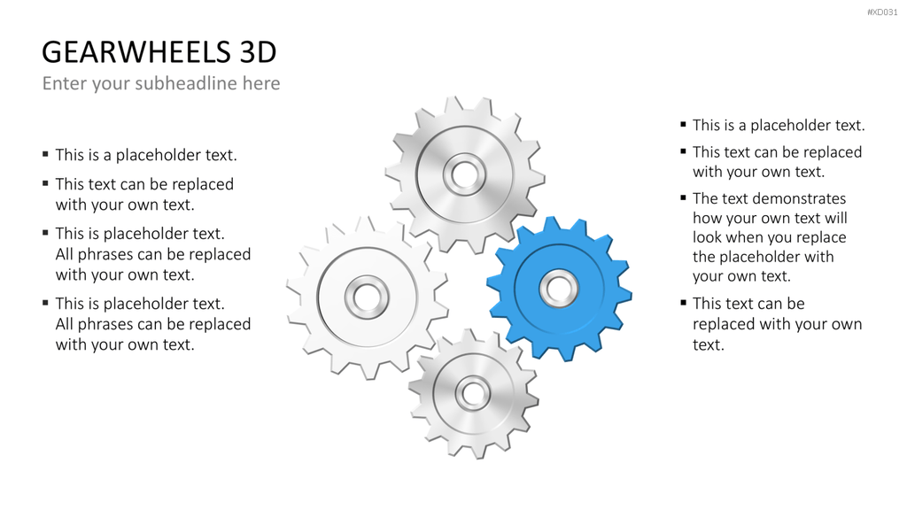Zahnrad-Bundle PowerPoint-Vorlage