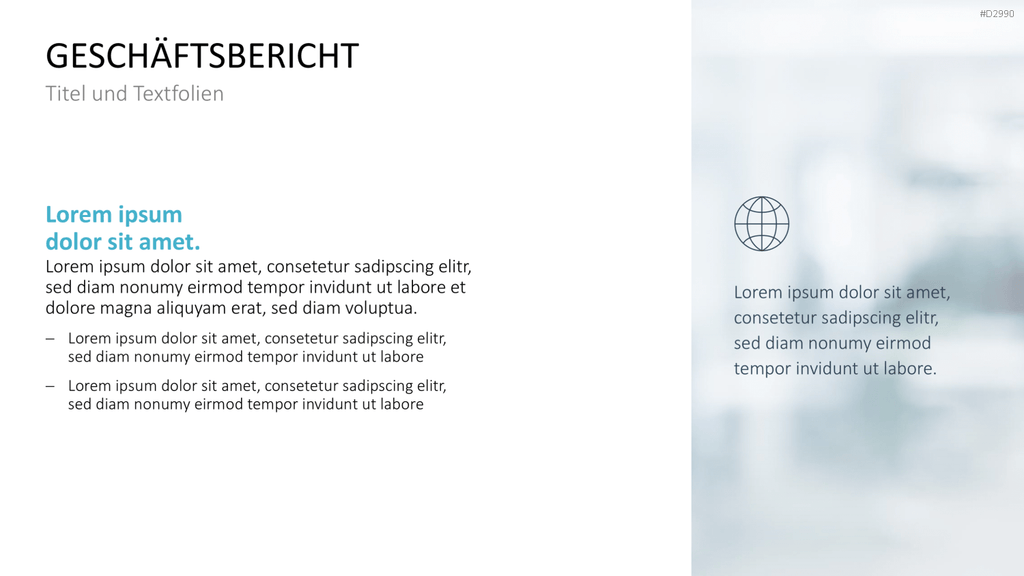 Geschäftsbericht / Bilanz PowerPoint-Vorlage