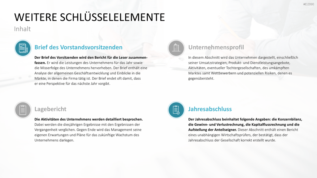 Geschäftsbericht / Bilanz PowerPoint-Vorlage