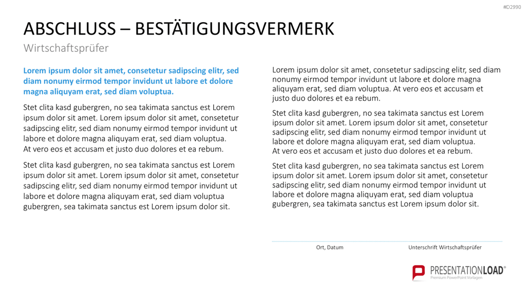 Geschäftsbericht / Bilanz PowerPoint-Vorlage