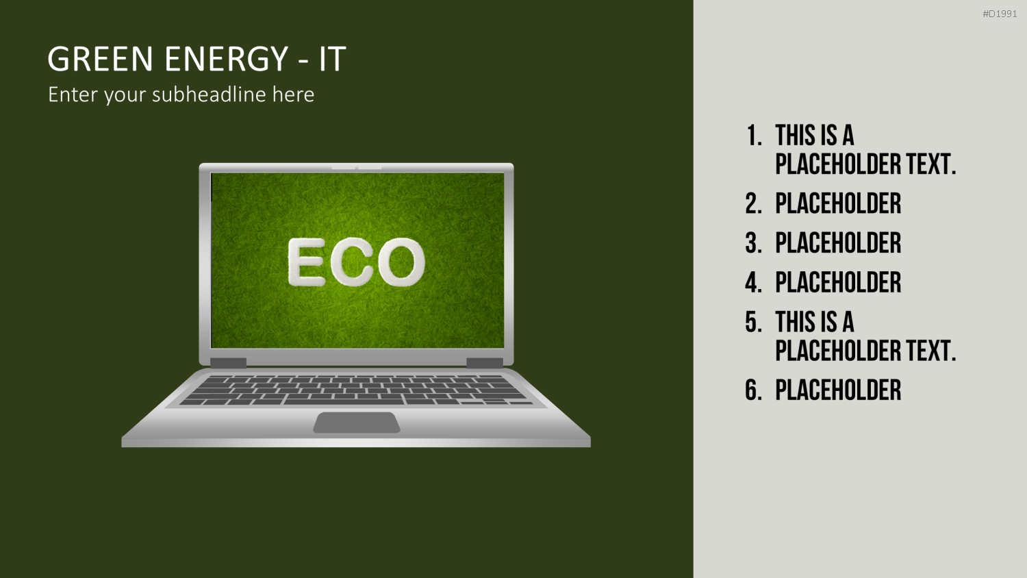 Green Energy - IT Set PowerPoint-Vorlage