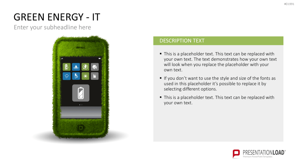 Green Energy - IT Set PowerPoint-Vorlage