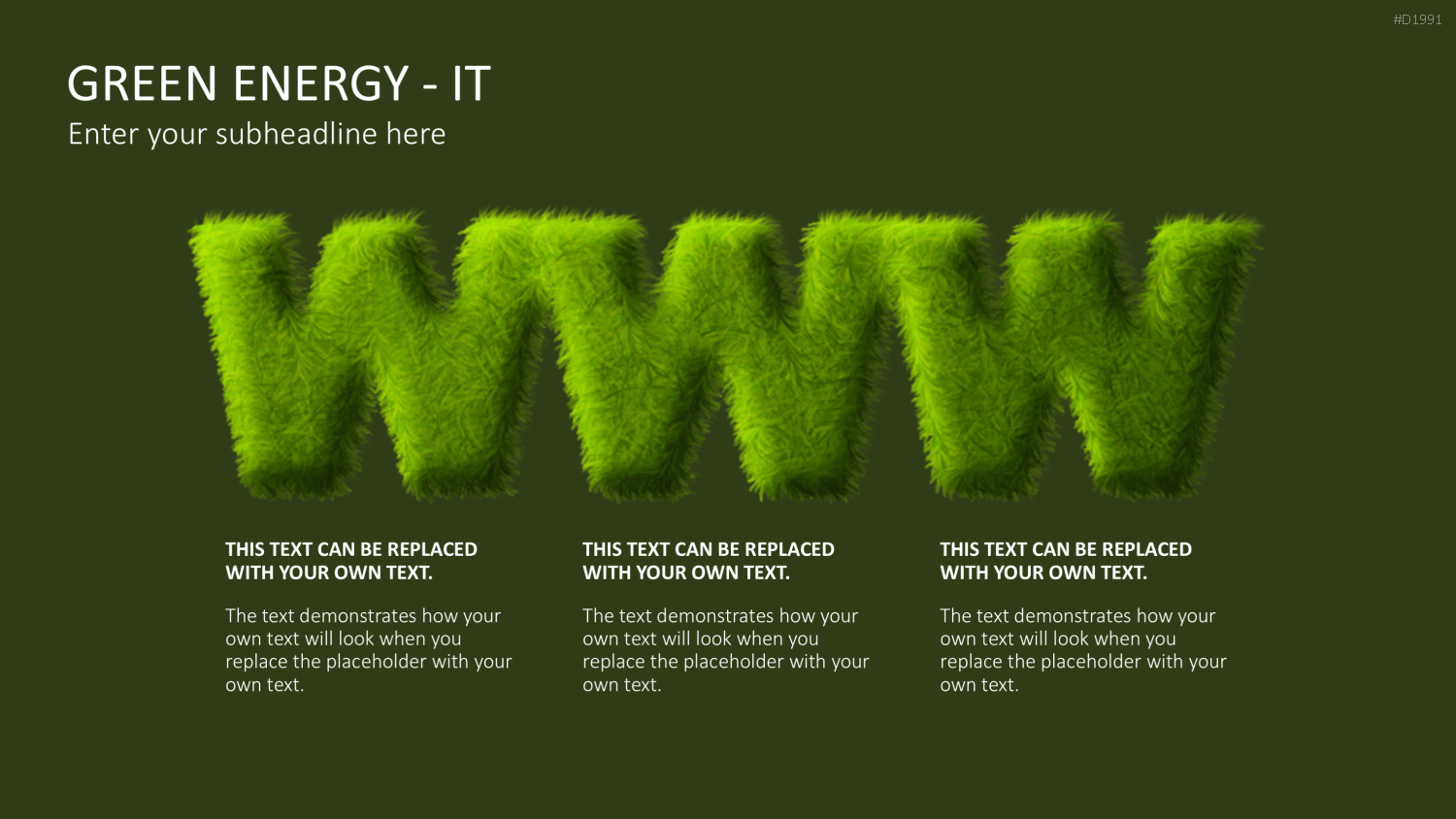 Green Energy - IT Set PowerPoint-Vorlage