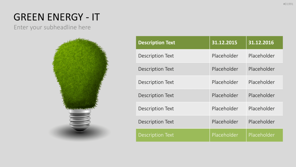Green Energy - IT Set PowerPoint-Vorlage