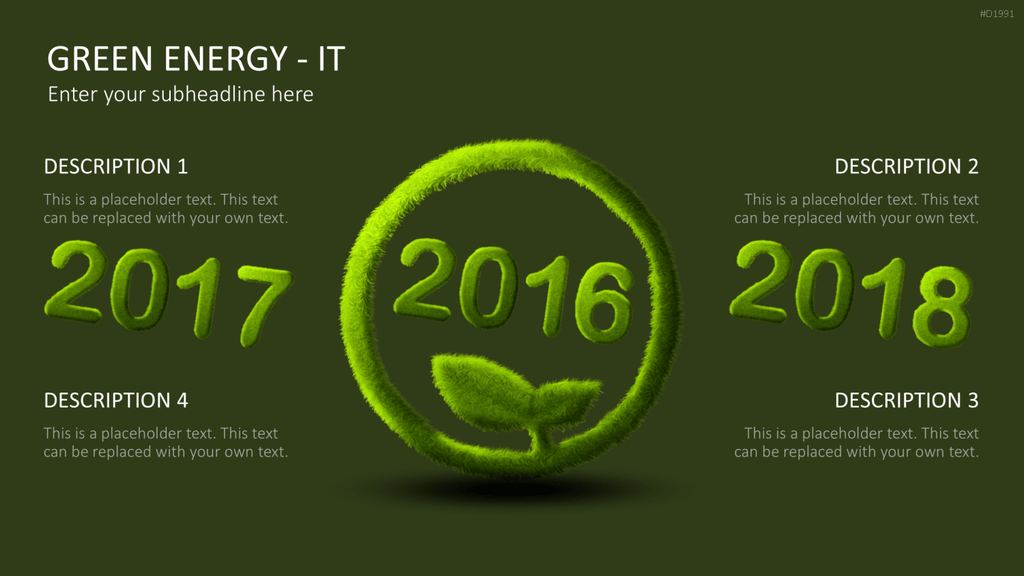Green Energy - IT Set PowerPoint-Vorlage