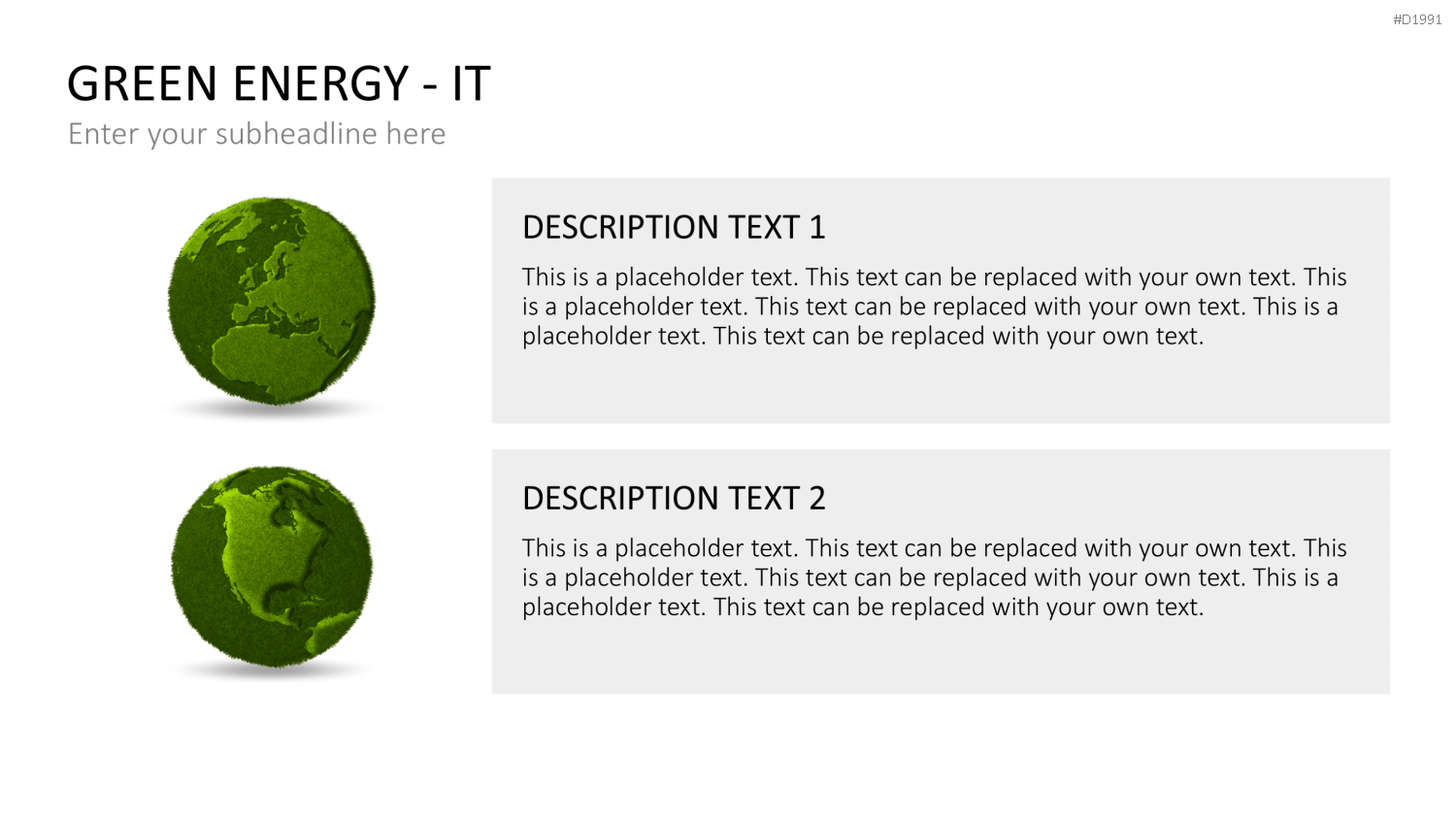 Green Energy - IT Set PowerPoint-Vorlage