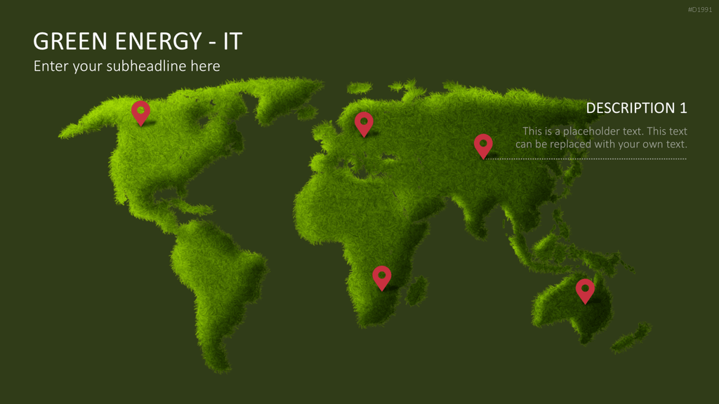 Green Energy - IT Set PowerPoint-Vorlage