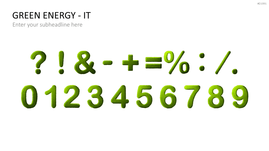 Green Energy - IT Set PowerPoint-Vorlage