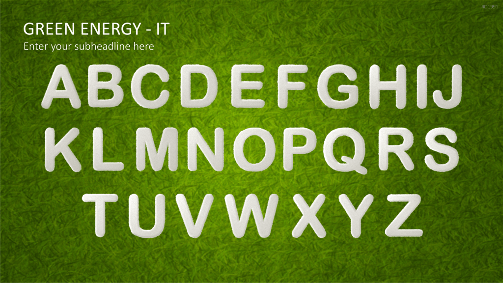 Green Energy - IT Set PowerPoint-Vorlage