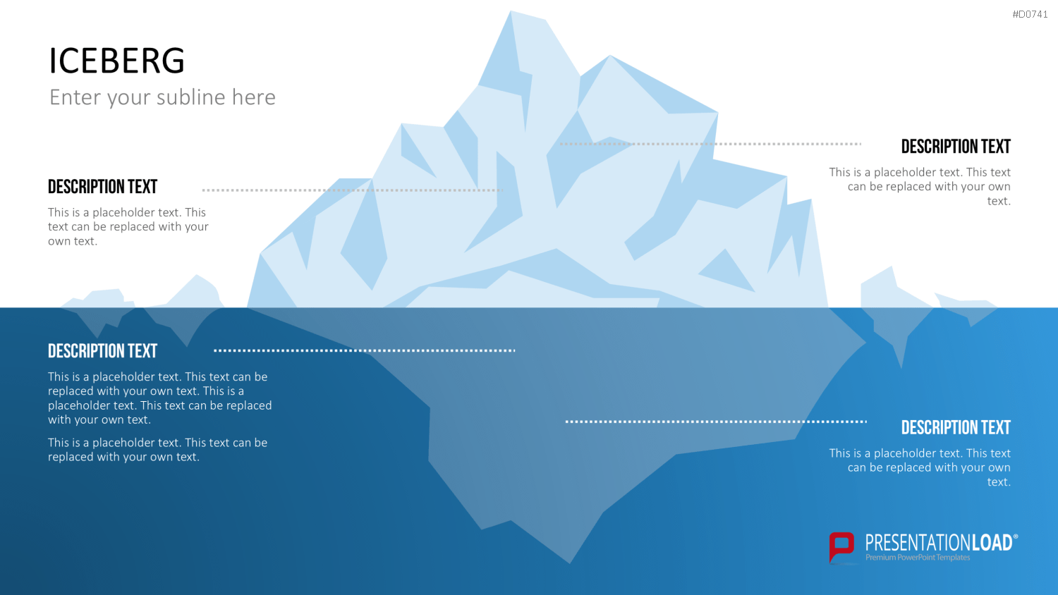 Eisberg-Diagramme PowerPoint-Vorlage
