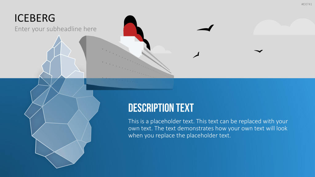 Eisberg-Diagramme PowerPoint-Vorlage