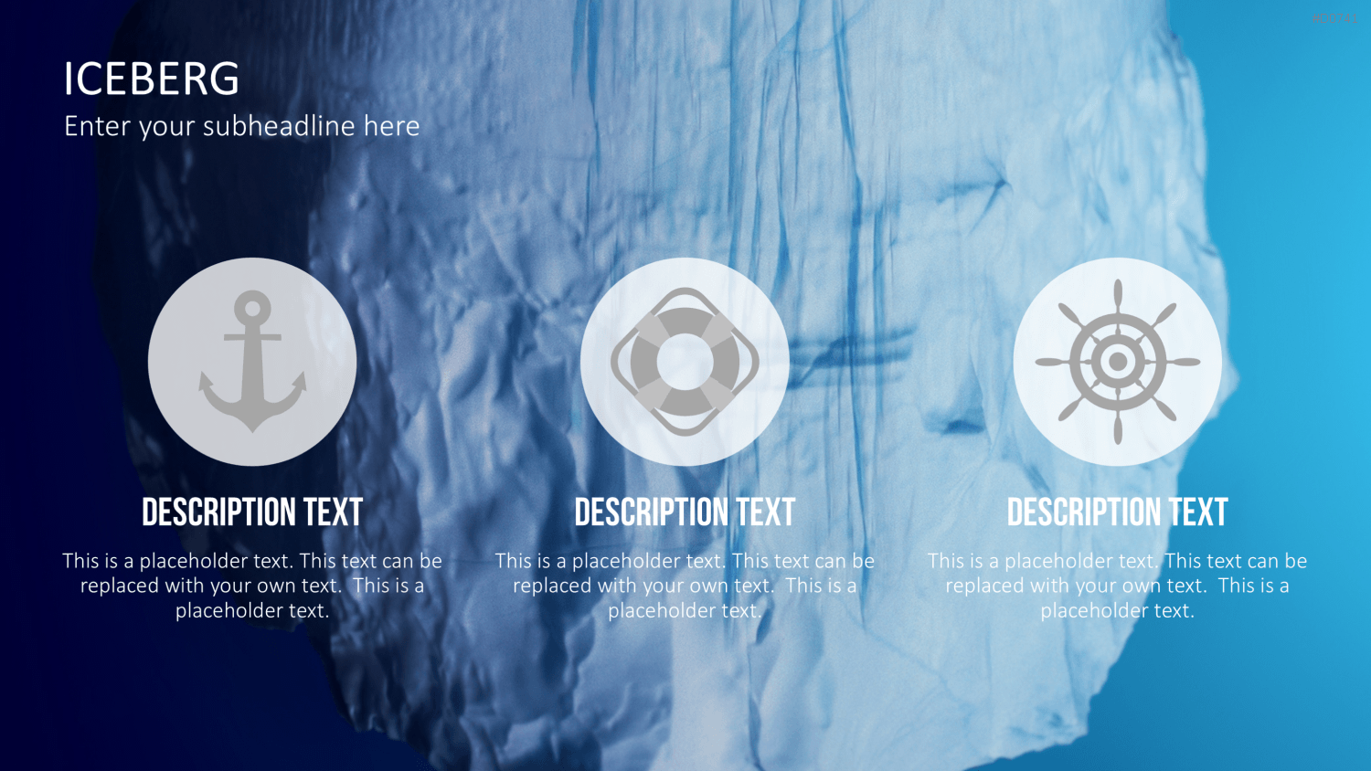 Eisberg-Diagramme PowerPoint-Vorlage