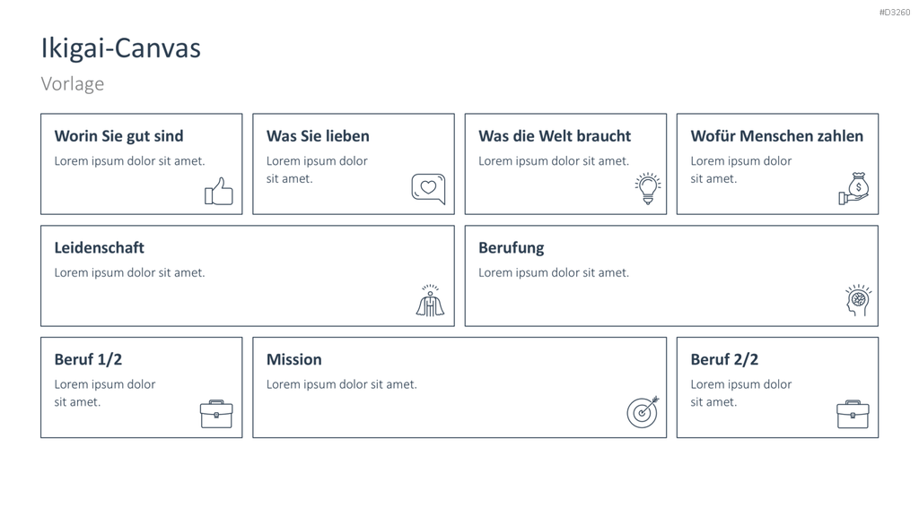 Ikigai-Methode PowerPoint-Vorlage