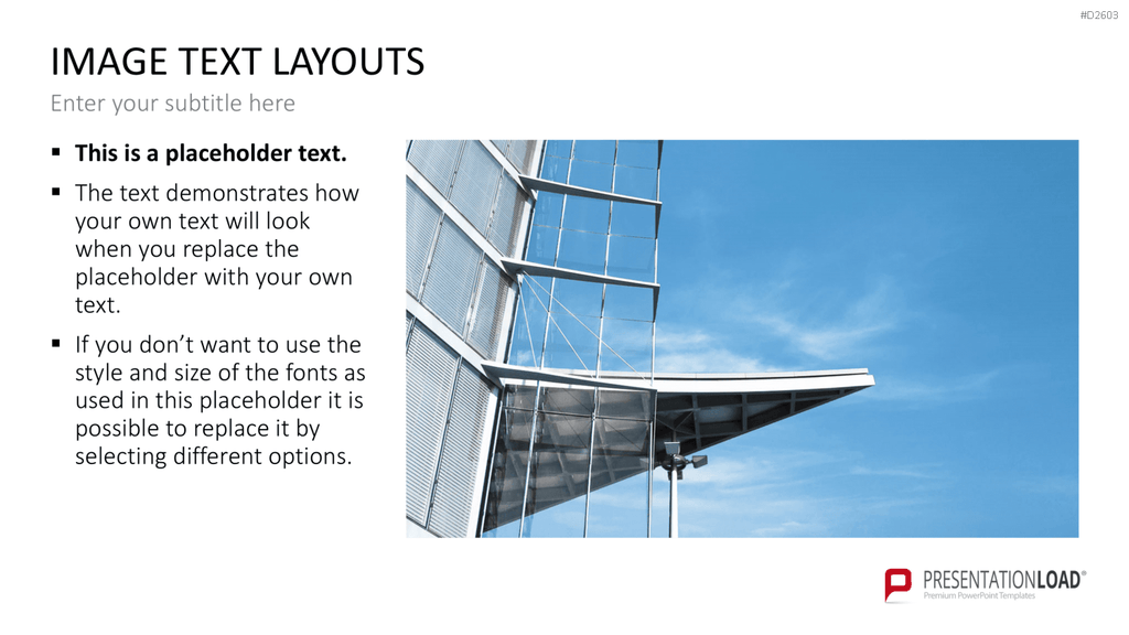 Bilder und Text Layouts PowerPoint-Vorlage