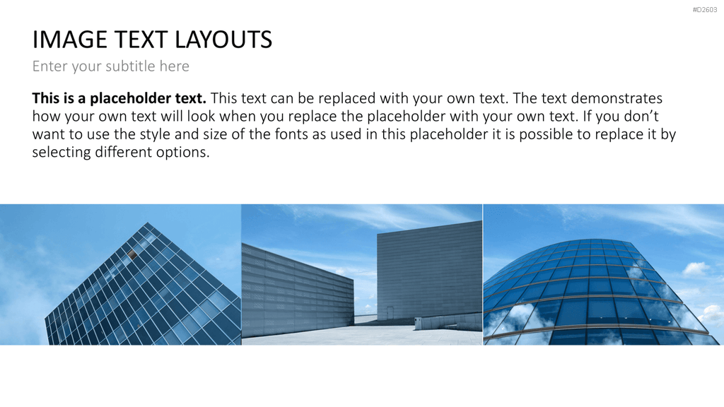 Bilder und Text Layouts PowerPoint-Vorlage