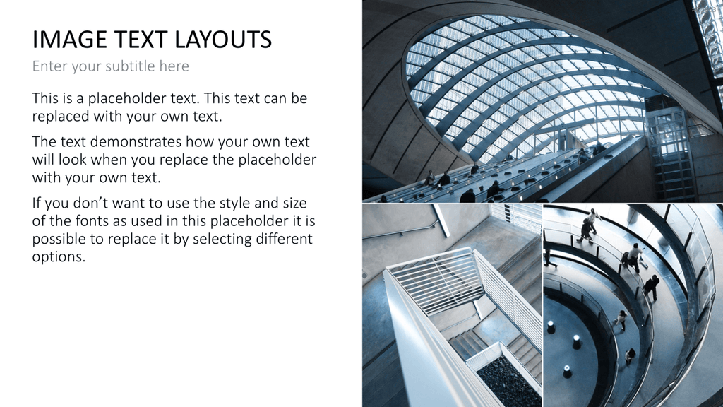 Bilder und Text Layouts PowerPoint-Vorlage